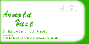 arnold hust business card